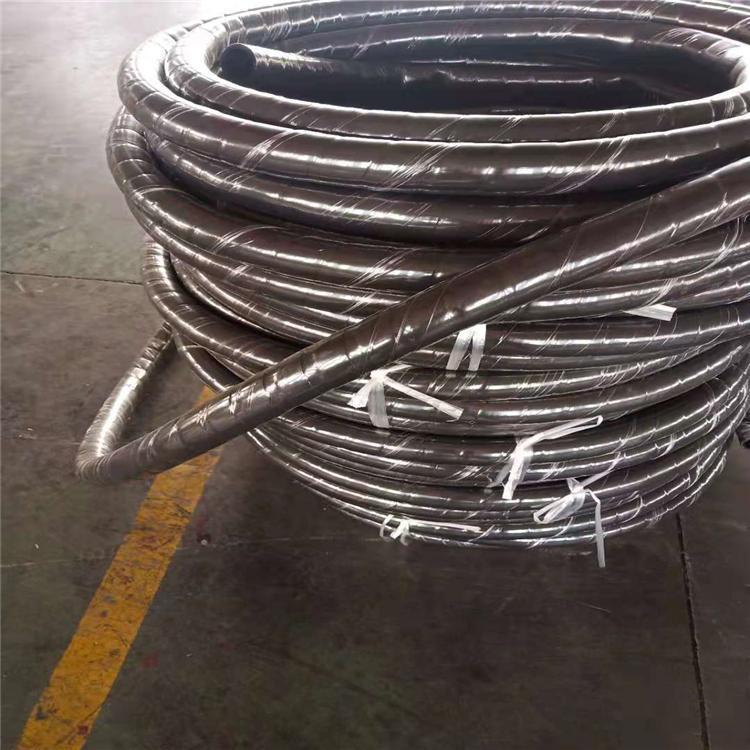 紅色大口徑鋼絲編織纏繞礦用高壓膠管